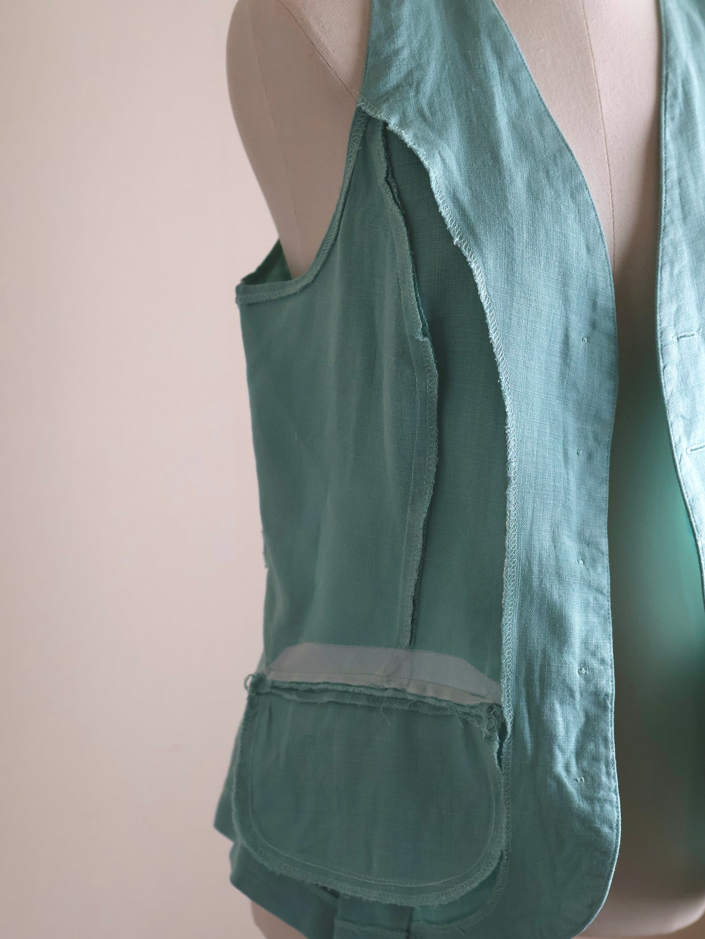 Linen Blend Tailored Gilet