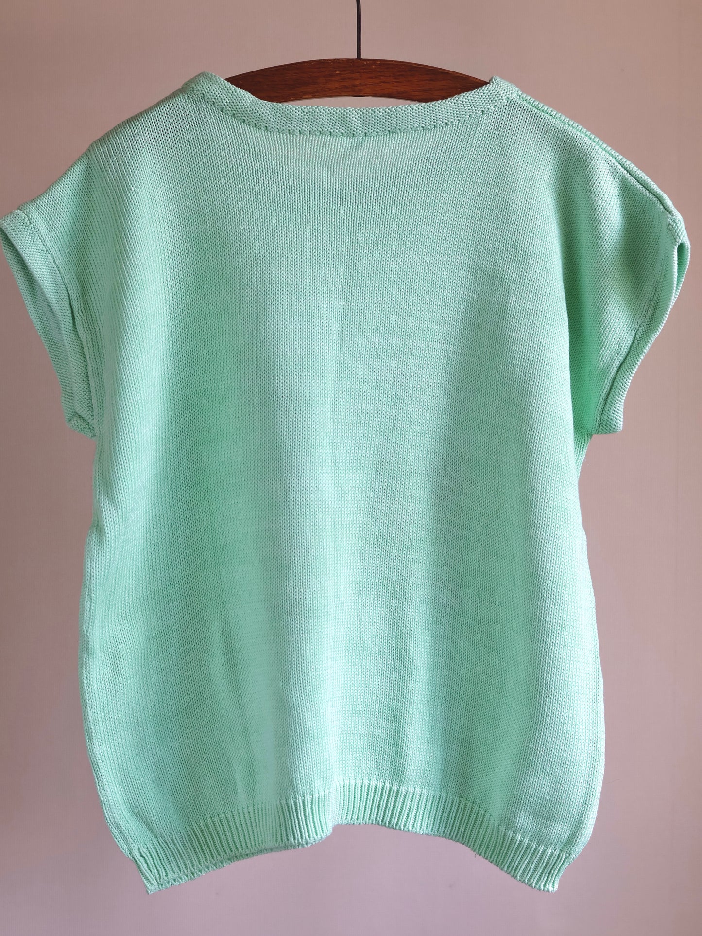 Vintage Floral Motif Cotton Summer Knit