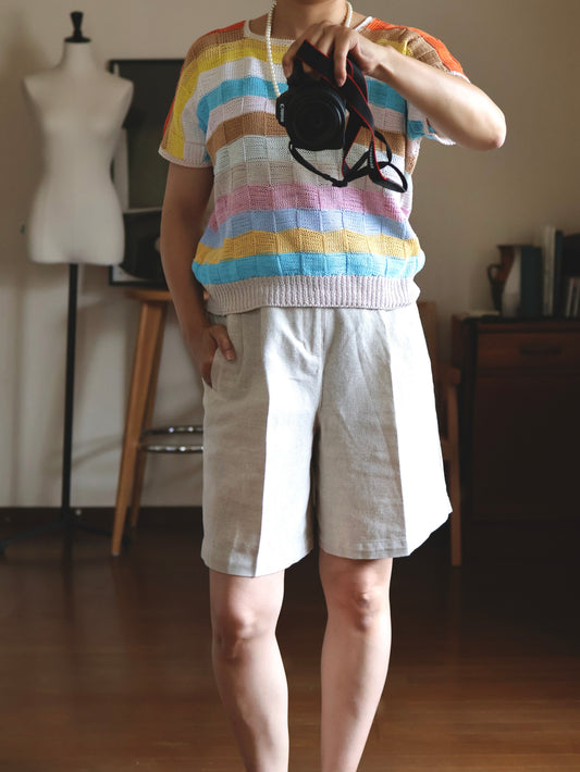 Linen Cotton Half Pants