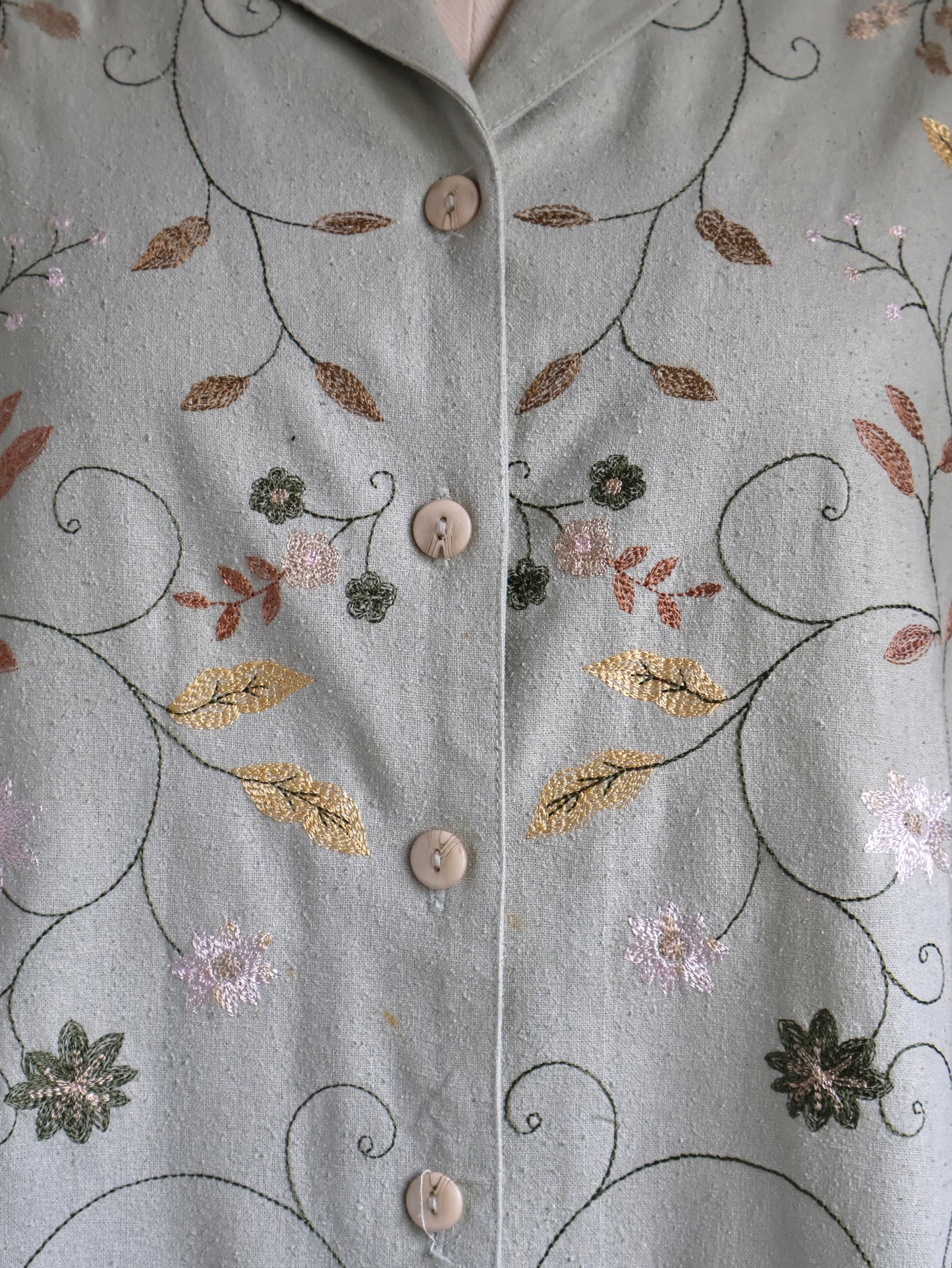 Slub Silk Open Collar Shirt
