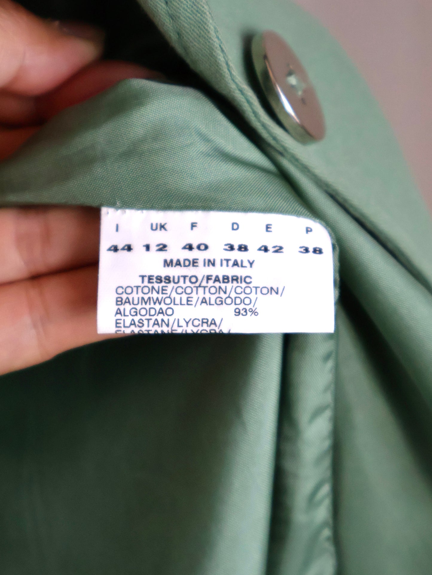 Cotton Stretch Jacket Made in Italy
