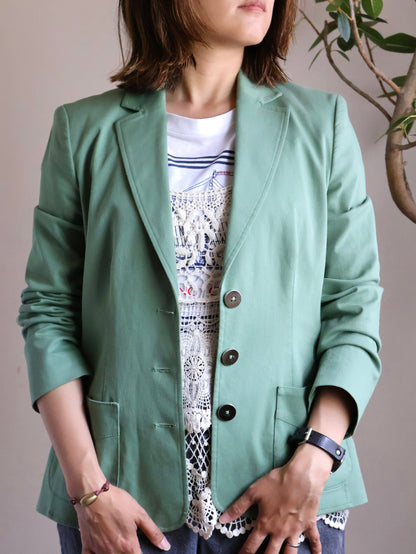 Cotton Stretch Jacket Made in Italy