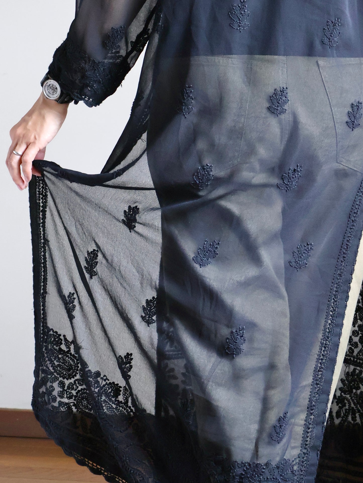 Botanical Embroidery Dress