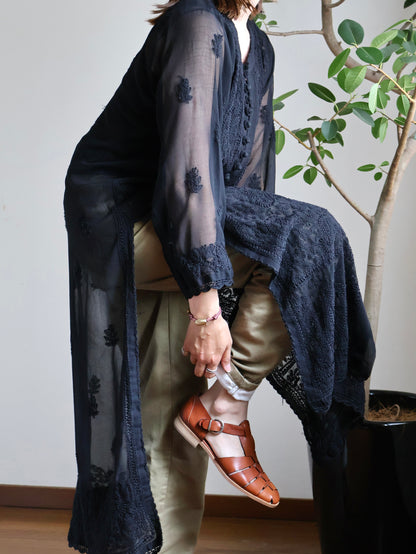 Botanical Embroidery Dress