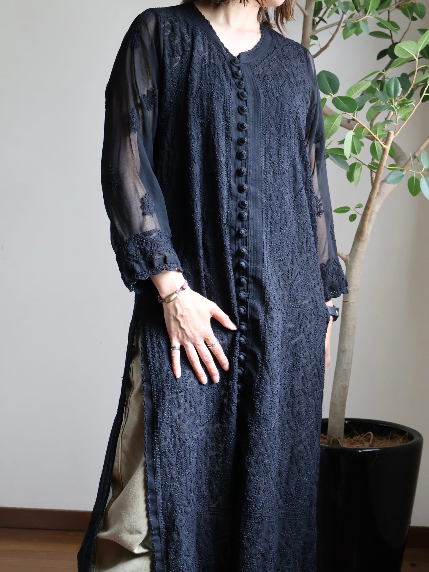 Botanical Embroidery Dress