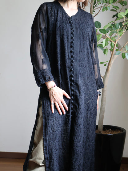 Botanical Embroidery Dress