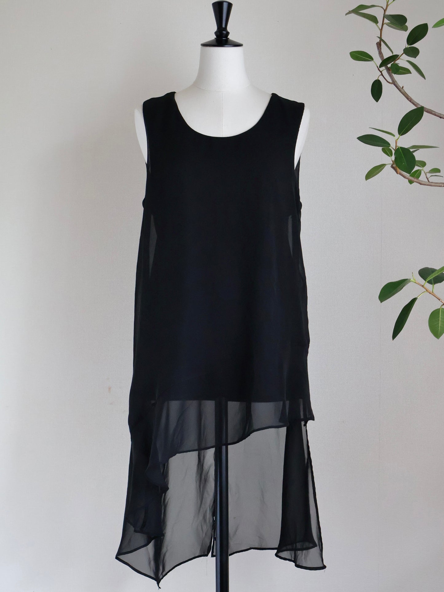 Asymmetric Chiffon Layered Top