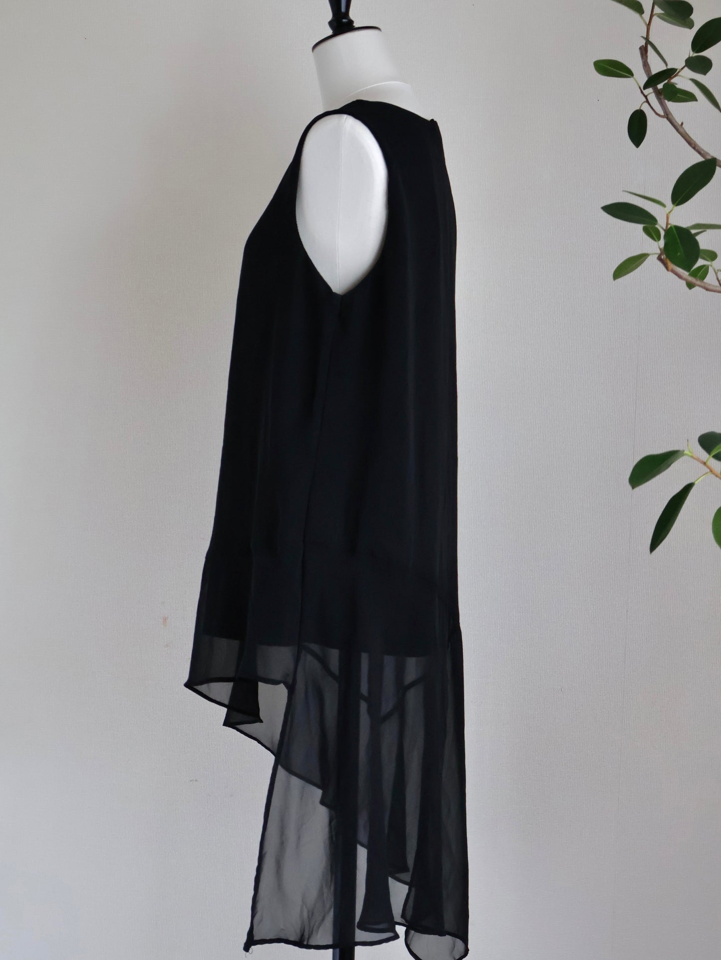 Asymmetric Chiffon Layered Top