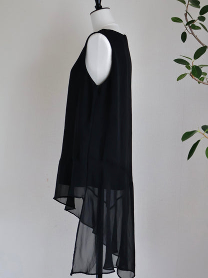Asymmetric Chiffon Layered Top