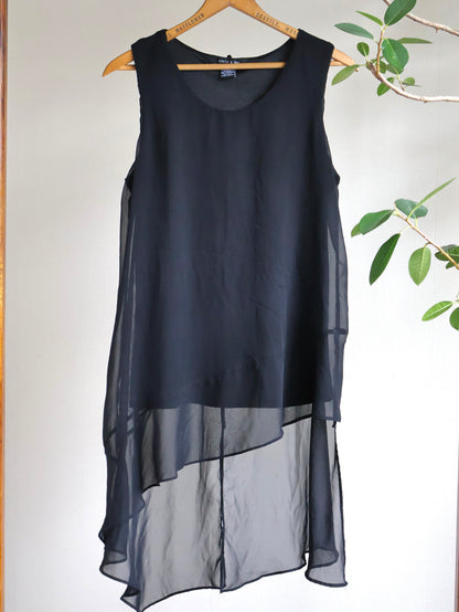 Asymmetric Chiffon Layered Top