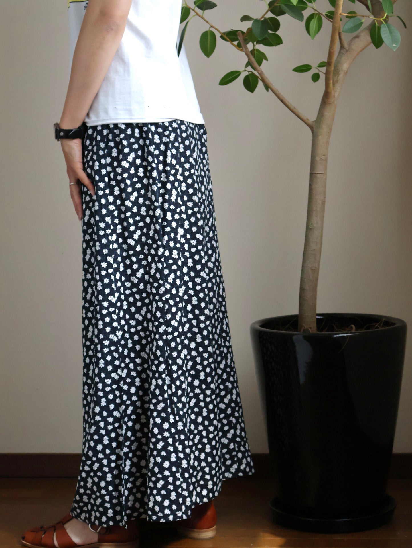 Floral Print Wrap Skirt