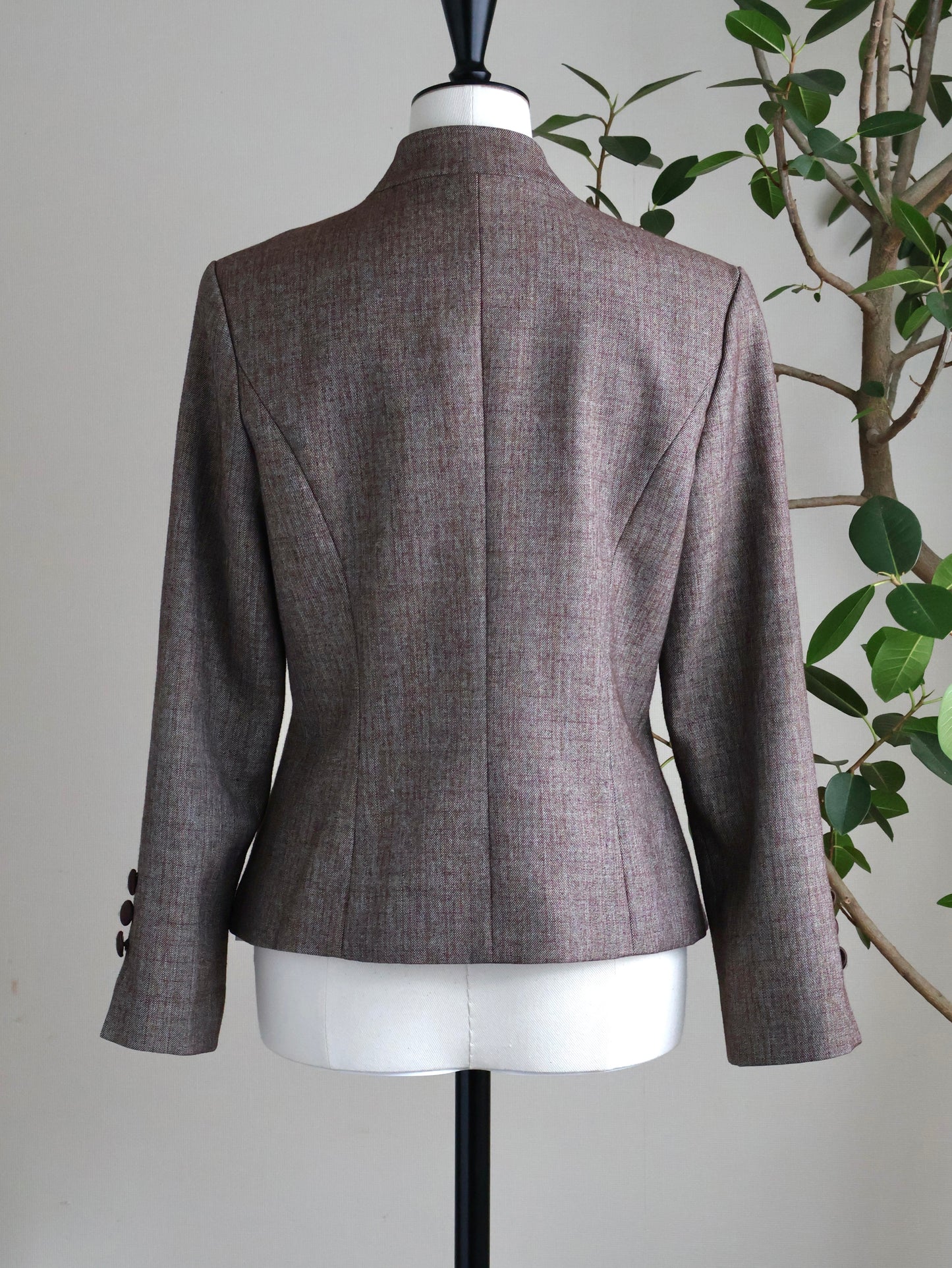 Cotton-Blend Design-Collar Jacket