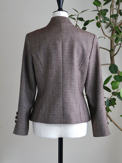 Cotton-Blend Design-Collar Jacket