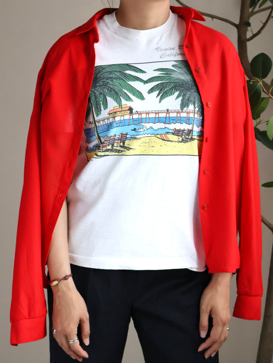 French Ripple Sheer Shirt