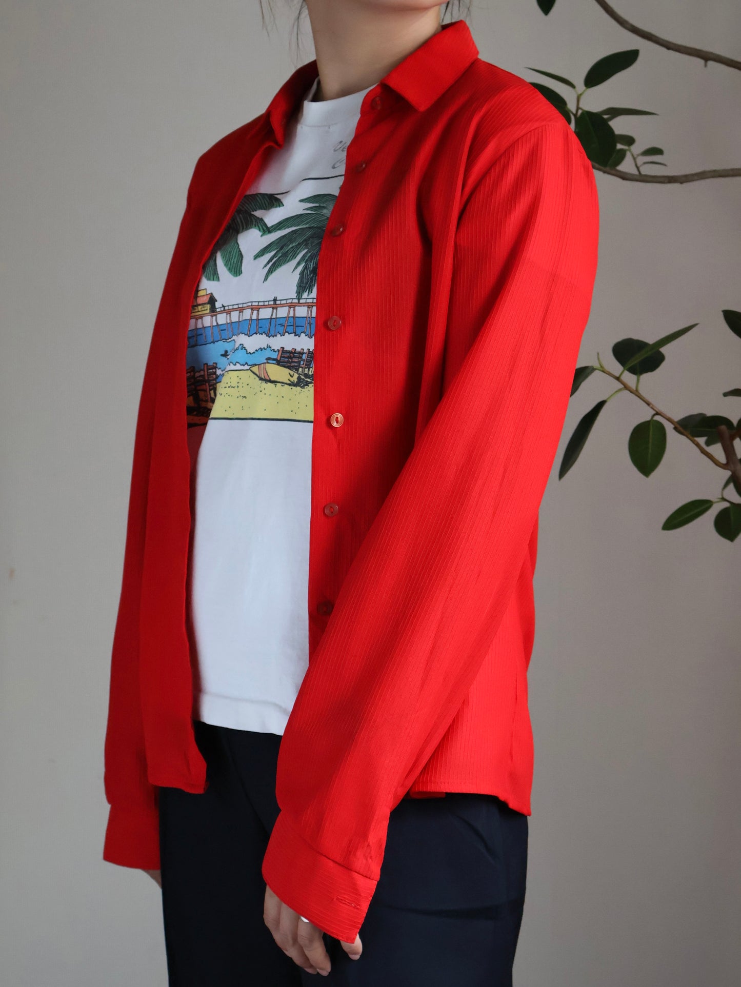 French Ripple Sheer Shirt