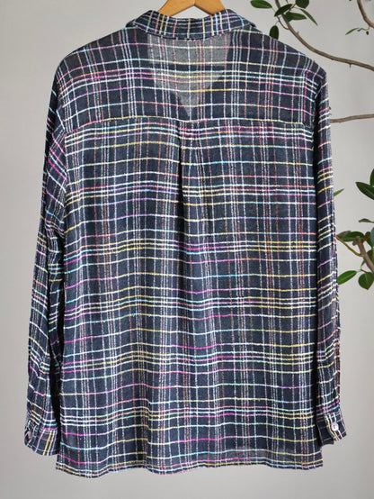 Neon Check Sheer Shirt
