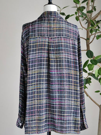 Neon Check Sheer Shirt