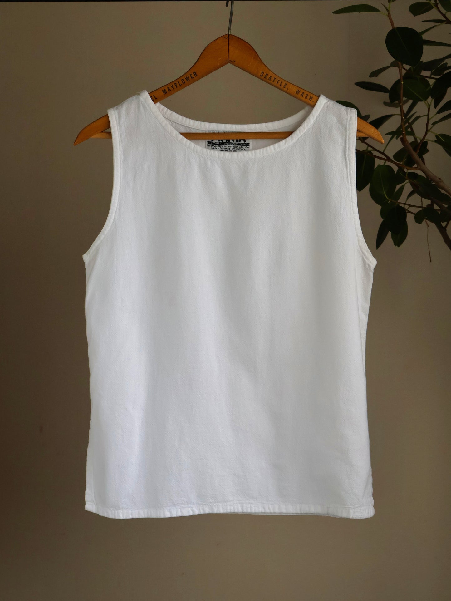 Side Slit Cotton Sleeveless Top