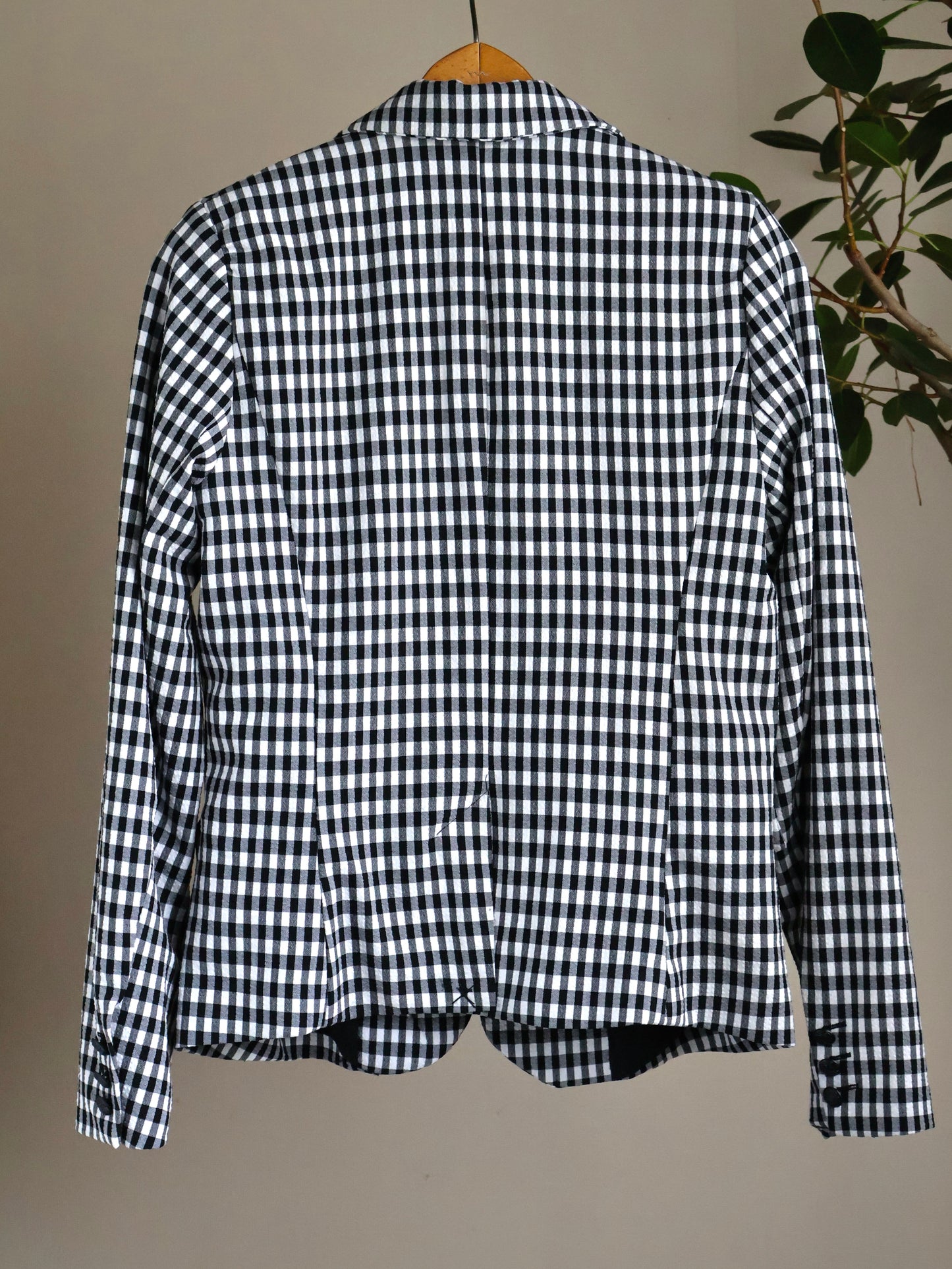 Seersucker Gingham Check Blazer