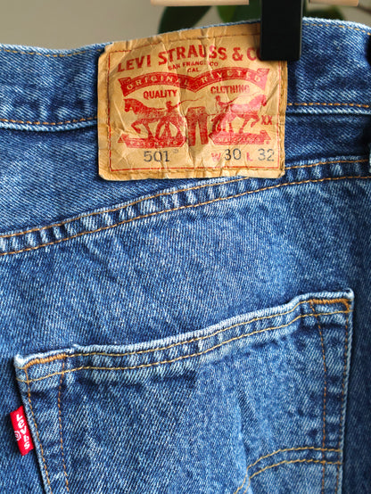 Levi's 501 Medium Wash Straight Denim Made in Mexico