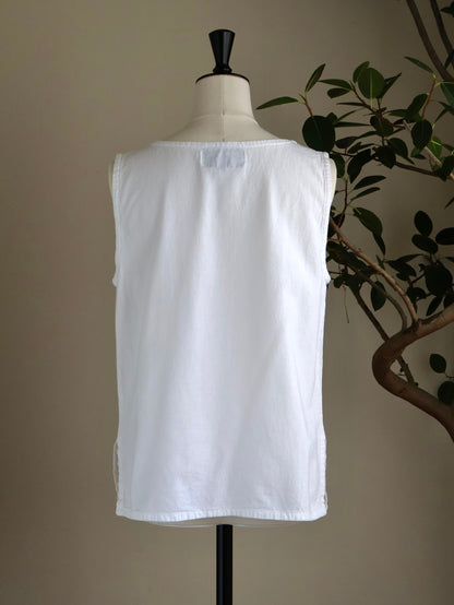 Side Slit Cotton Sleeveless Top