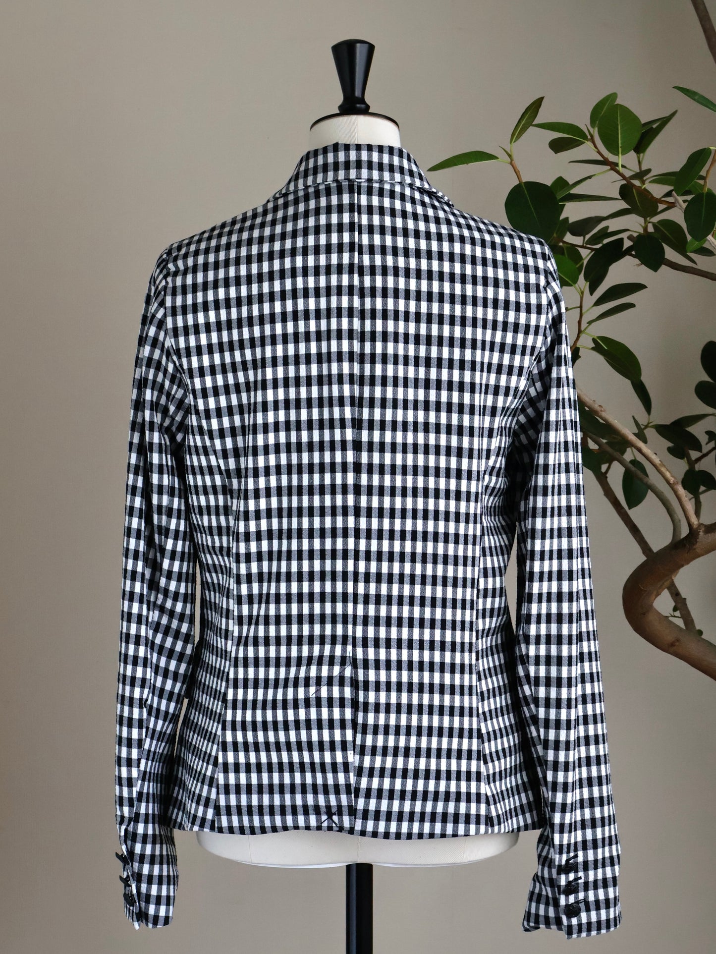 Seersucker Gingham Check Blazer