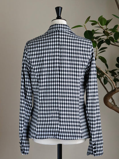 Seersucker Gingham Check Blazer