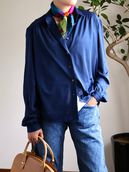 French Vintage Gathered Blouse