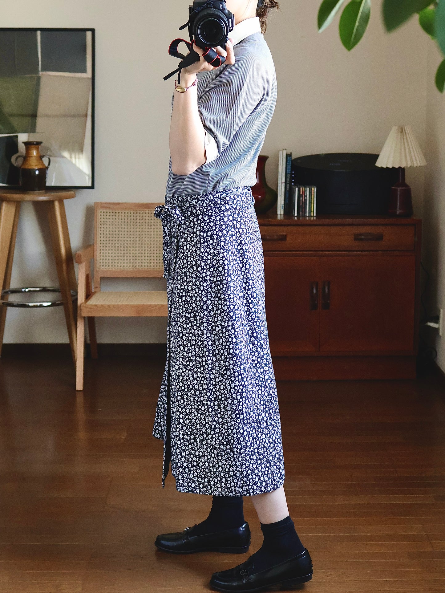 Reversible Floral & Paisley Wrap Skirt