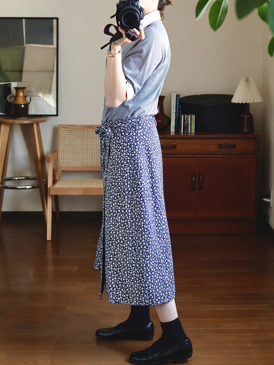Reversible Floral & Paisley Wrap Skirt
