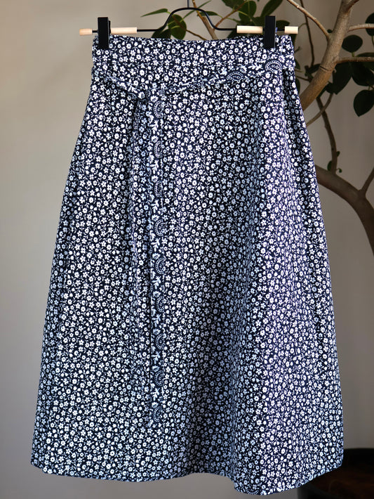 Reversible Floral & Paisley Wrap Skirt