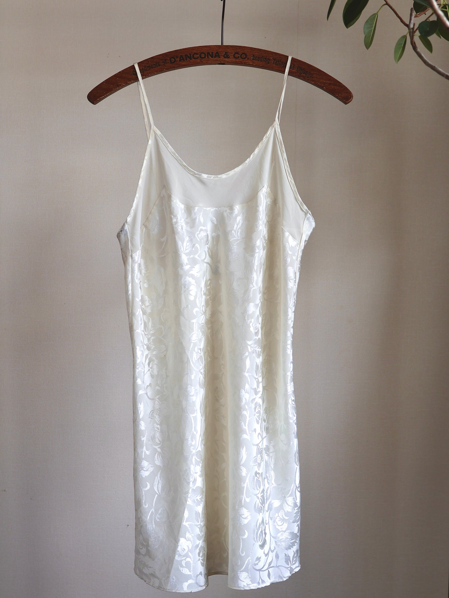 Floral Jacquard Satin Camisole Dress