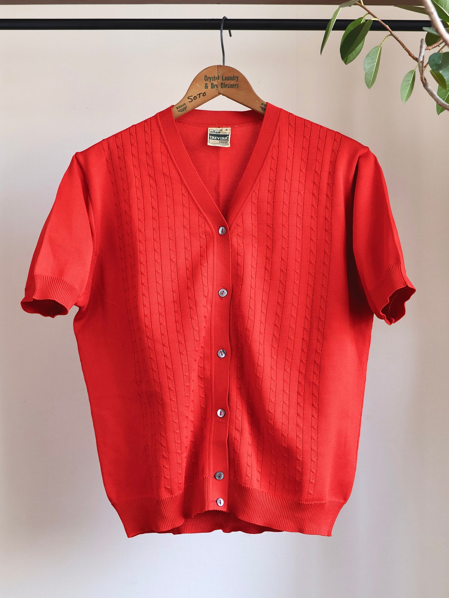 Cable Knit Short Sleeve Cardigan