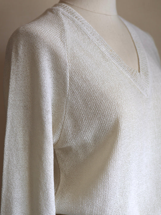 V-Neck Sheer Knit