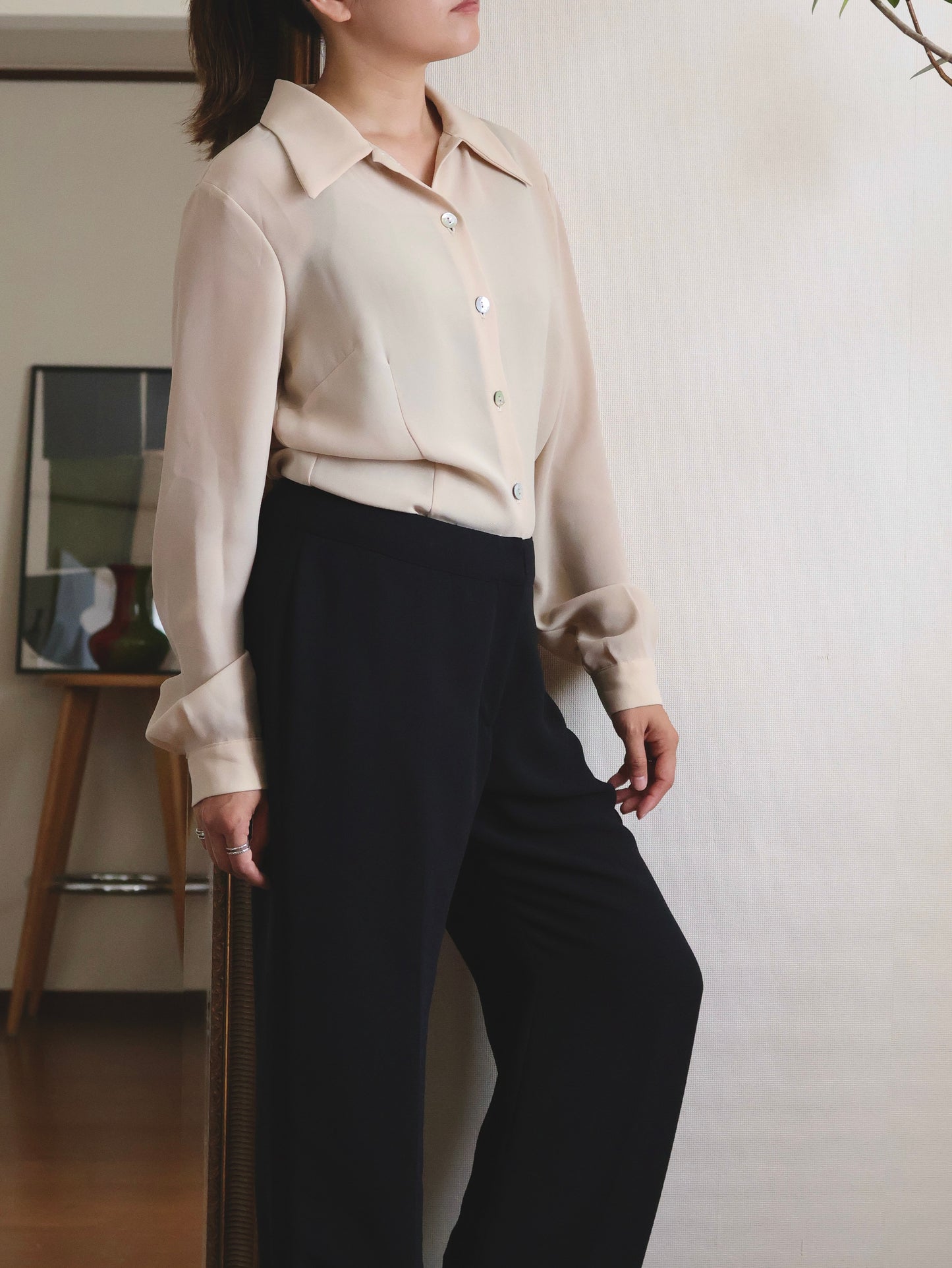 Italian Sheer Long-Sleeve Shirt