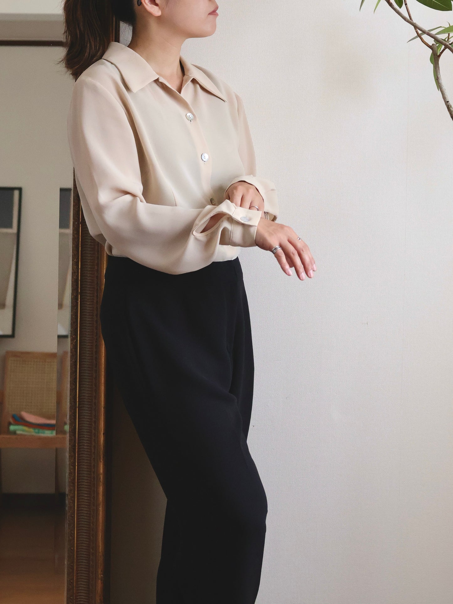 Italian Sheer Long-Sleeve Shirt