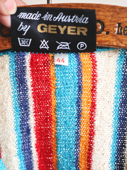 70s-80s Multi-Color Stripe Switching Knit