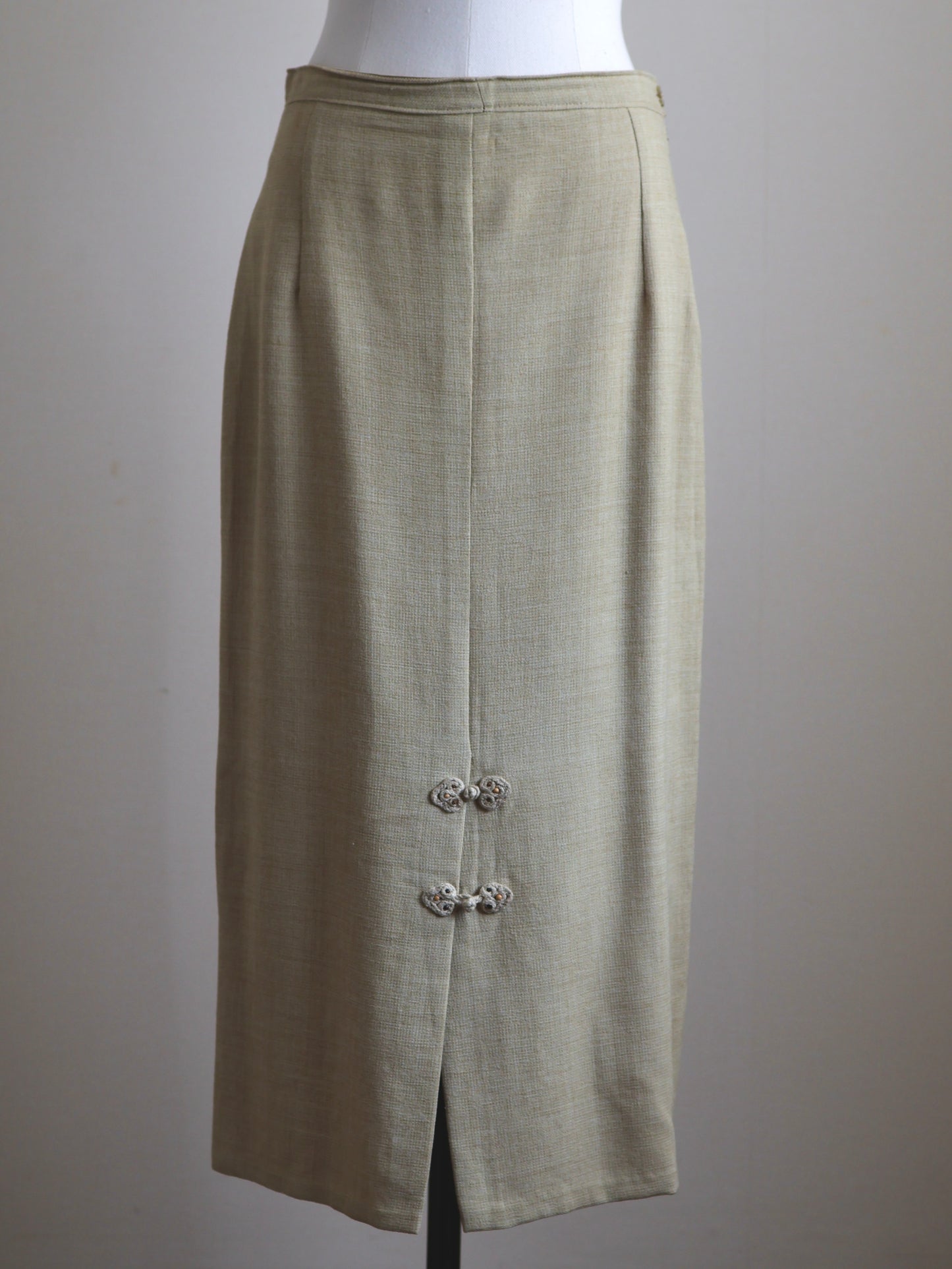 Handmade Linen Tight Skirt