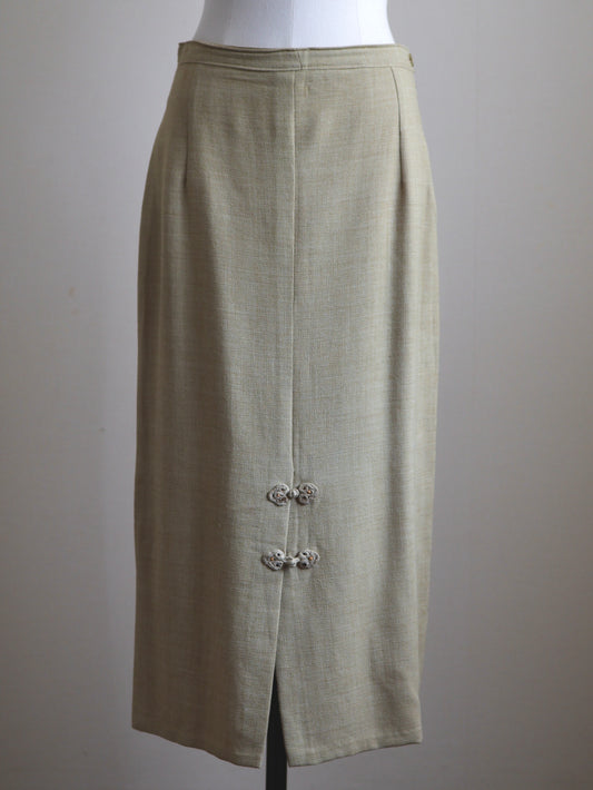 Handmade Linen Tight Skirt