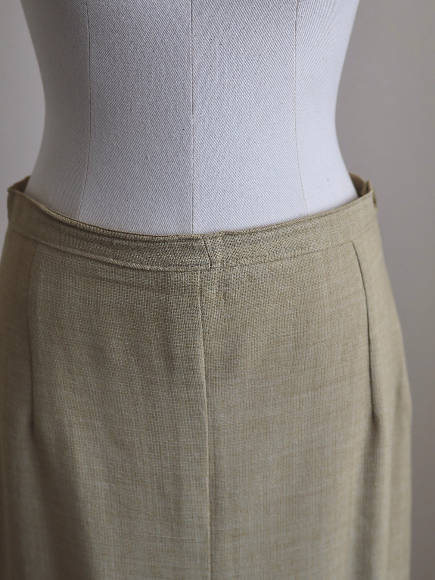 Handmade Linen Tight Skirt