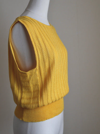Made in Italy Vintage Back-Open Summer Knit Vest