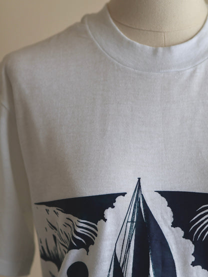 Dead Stock 80s-90s Summer Strand (by Stedman) "MYRTLE BEACH" Graphic T-Shirt