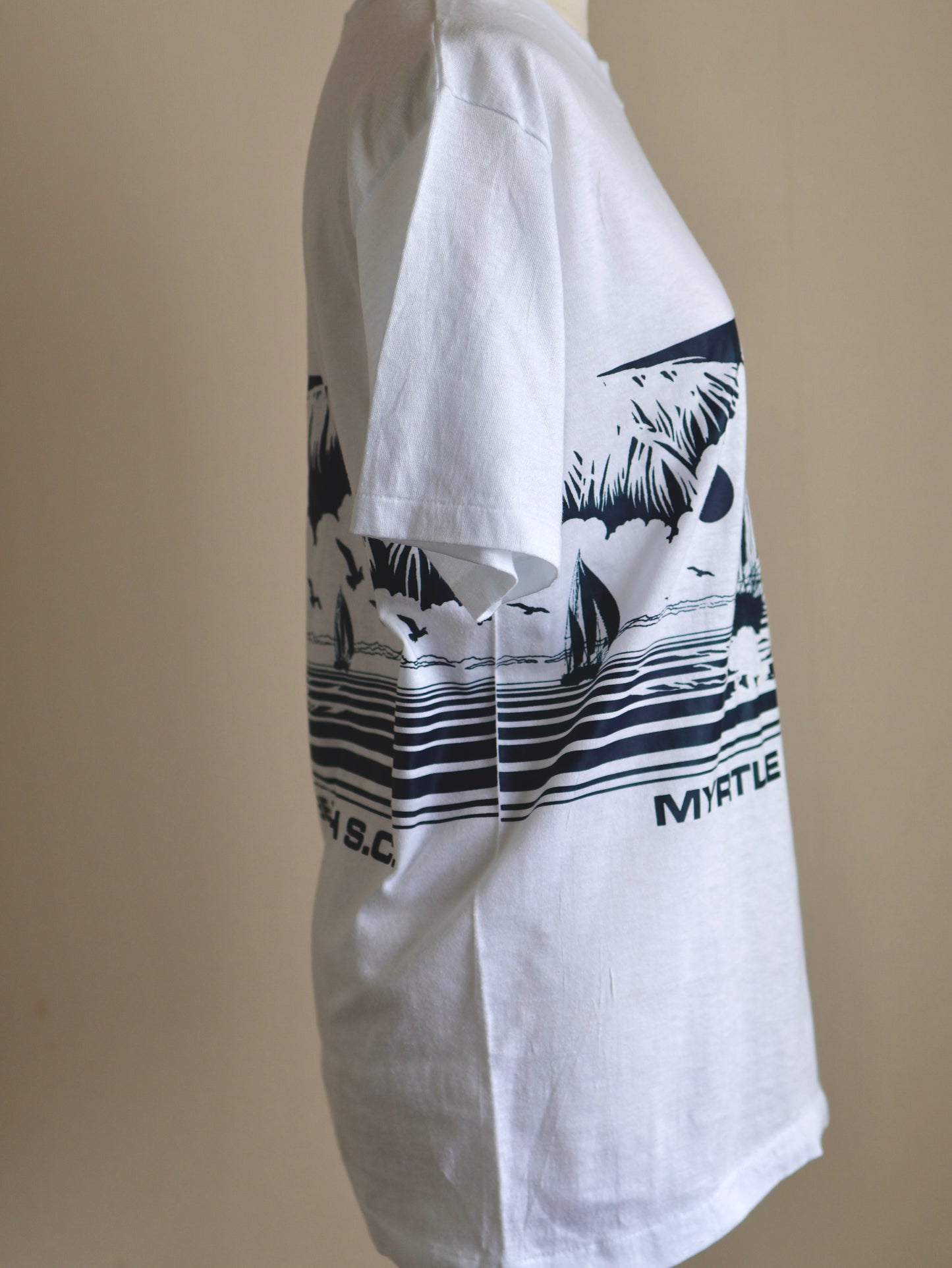 Dead Stock 80s-90s Summer Strand (by Stedman) "MYRTLE BEACH" Graphic T-Shirt