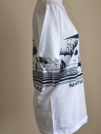 Dead Stock 80s-90s Summer Strand (by Stedman) "MYRTLE BEACH" Graphic T-Shirt