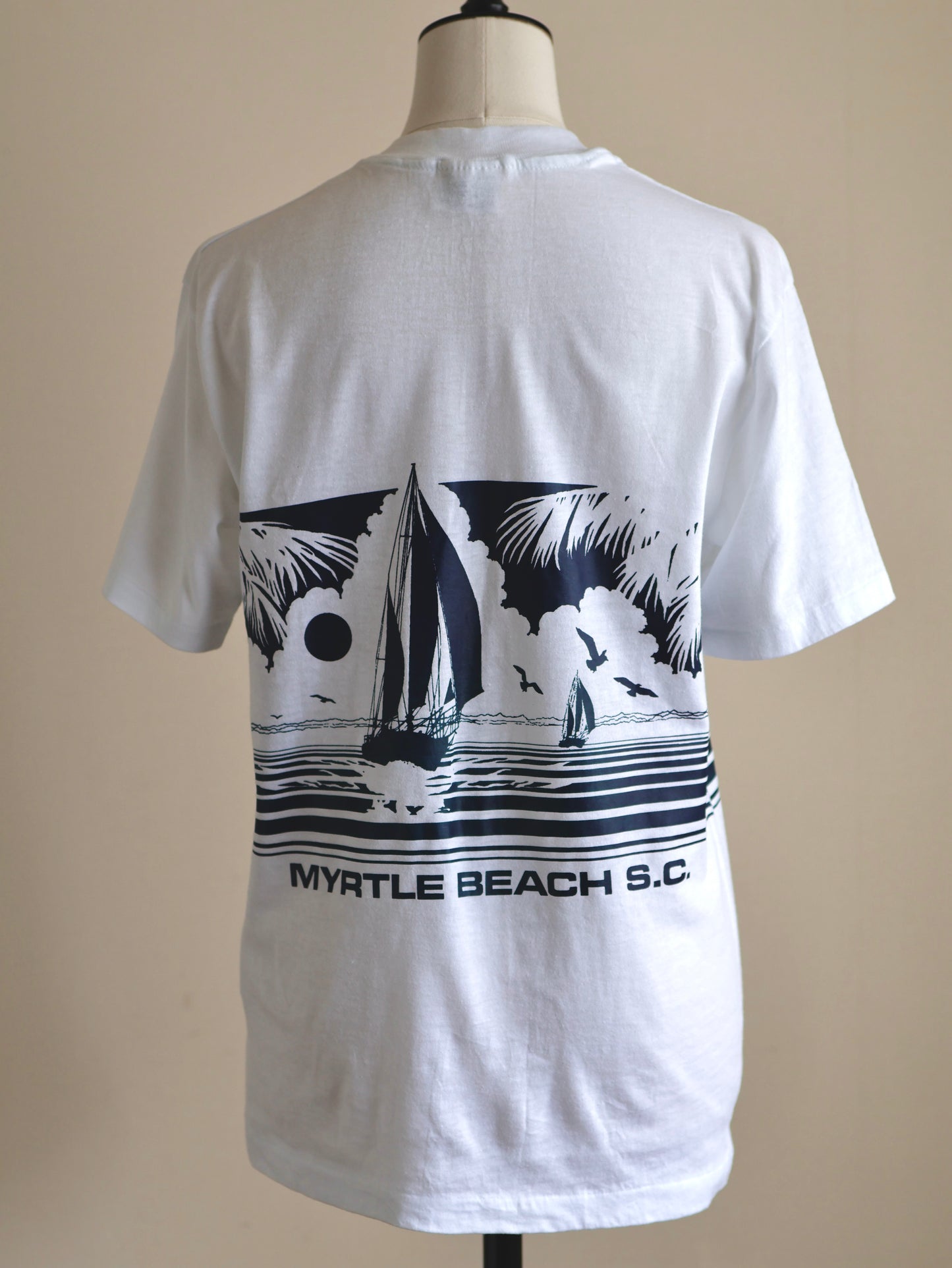 Dead Stock 80s-90s Summer Strand (by Stedman) "MYRTLE BEACH" Graphic T-Shirt
