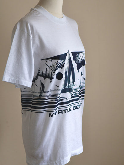 Dead Stock 80s-90s Summer Strand (by Stedman) "MYRTLE BEACH" Graphic T-Shirt
