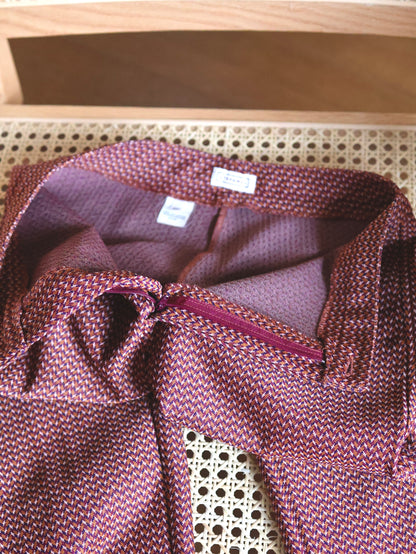 Geometric Pattern Slim Straight Slacks