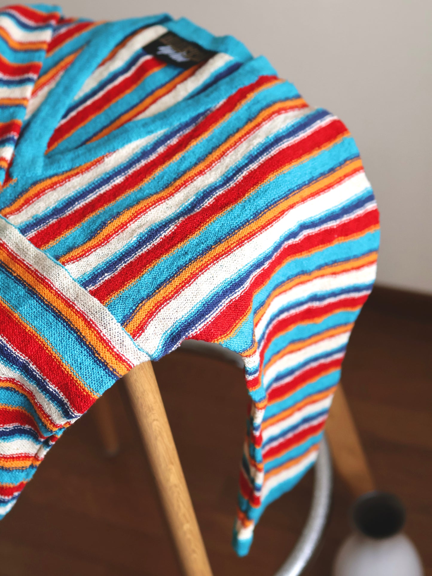 70s-80s Multi-Color Stripe Switching Knit