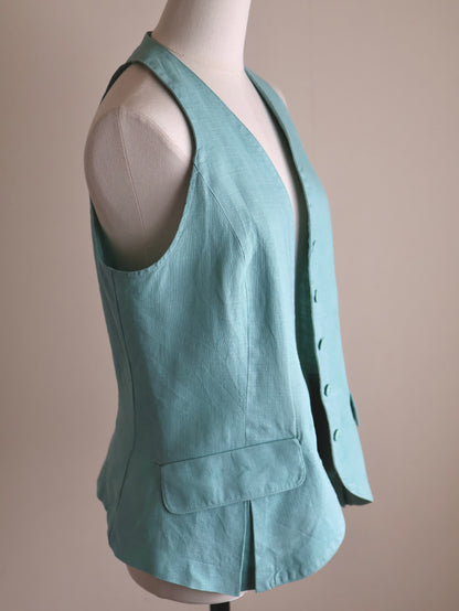 Linen Blend Tailored Gilet