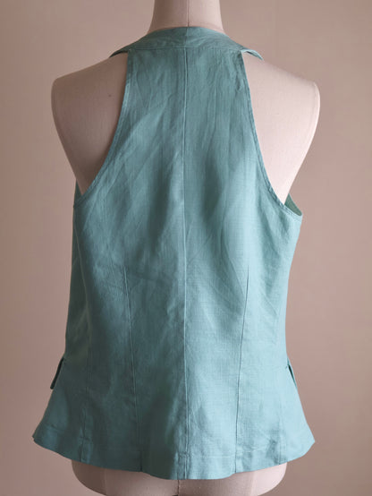 Linen Blend Tailored Gilet